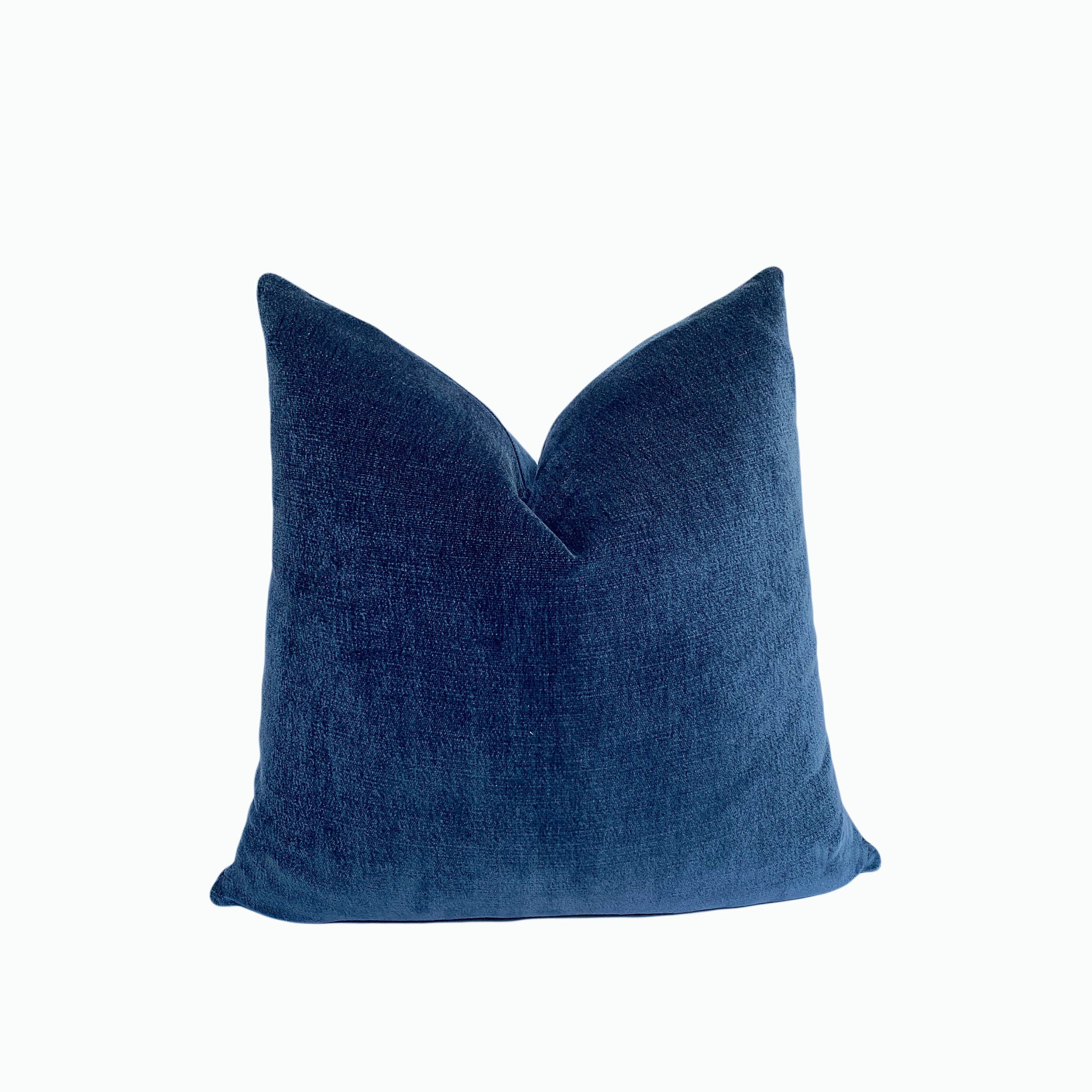Solid Navy Blue Velvet Pillow Cover - Image 2