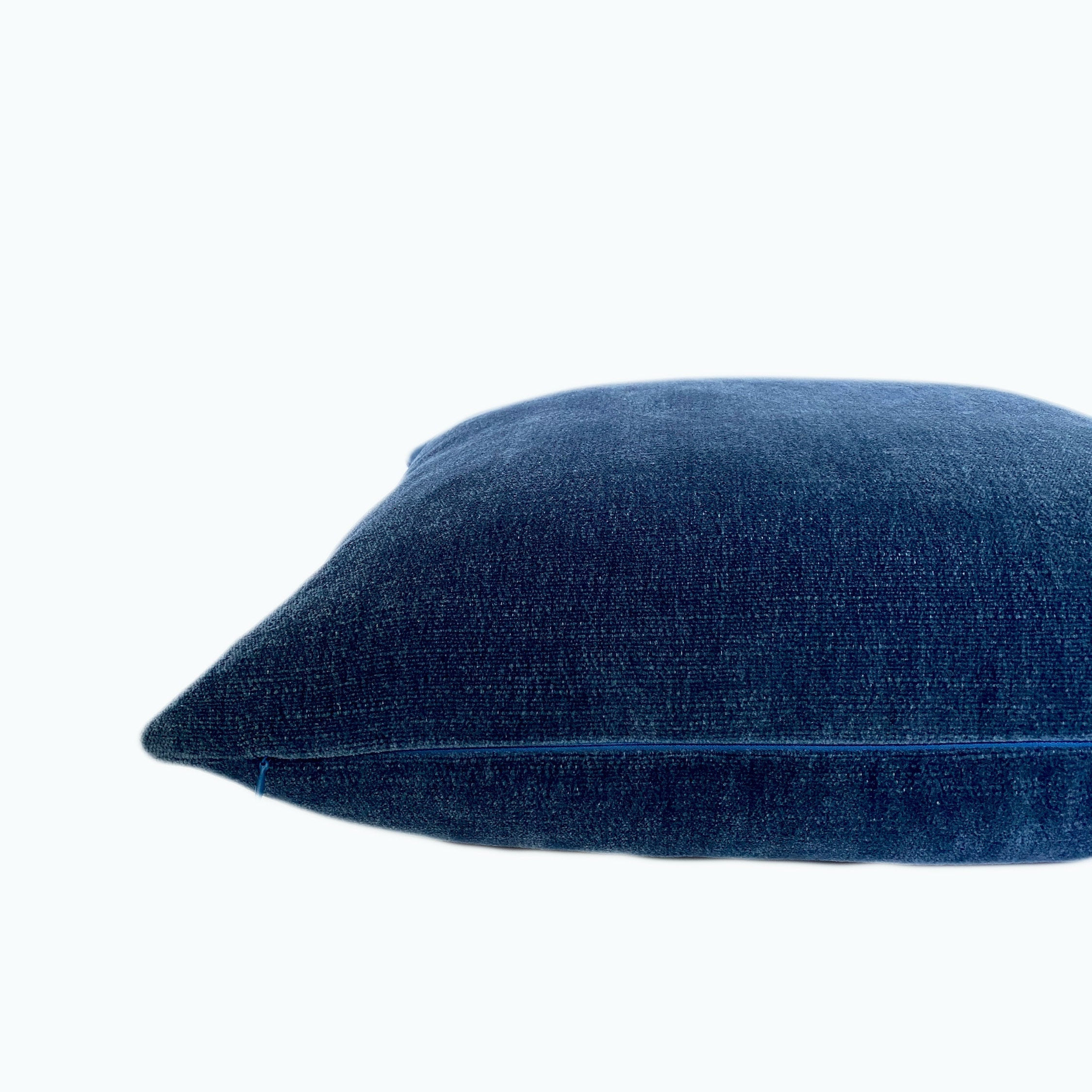 Solid Navy Blue Velvet Pillow Cover - Image 4