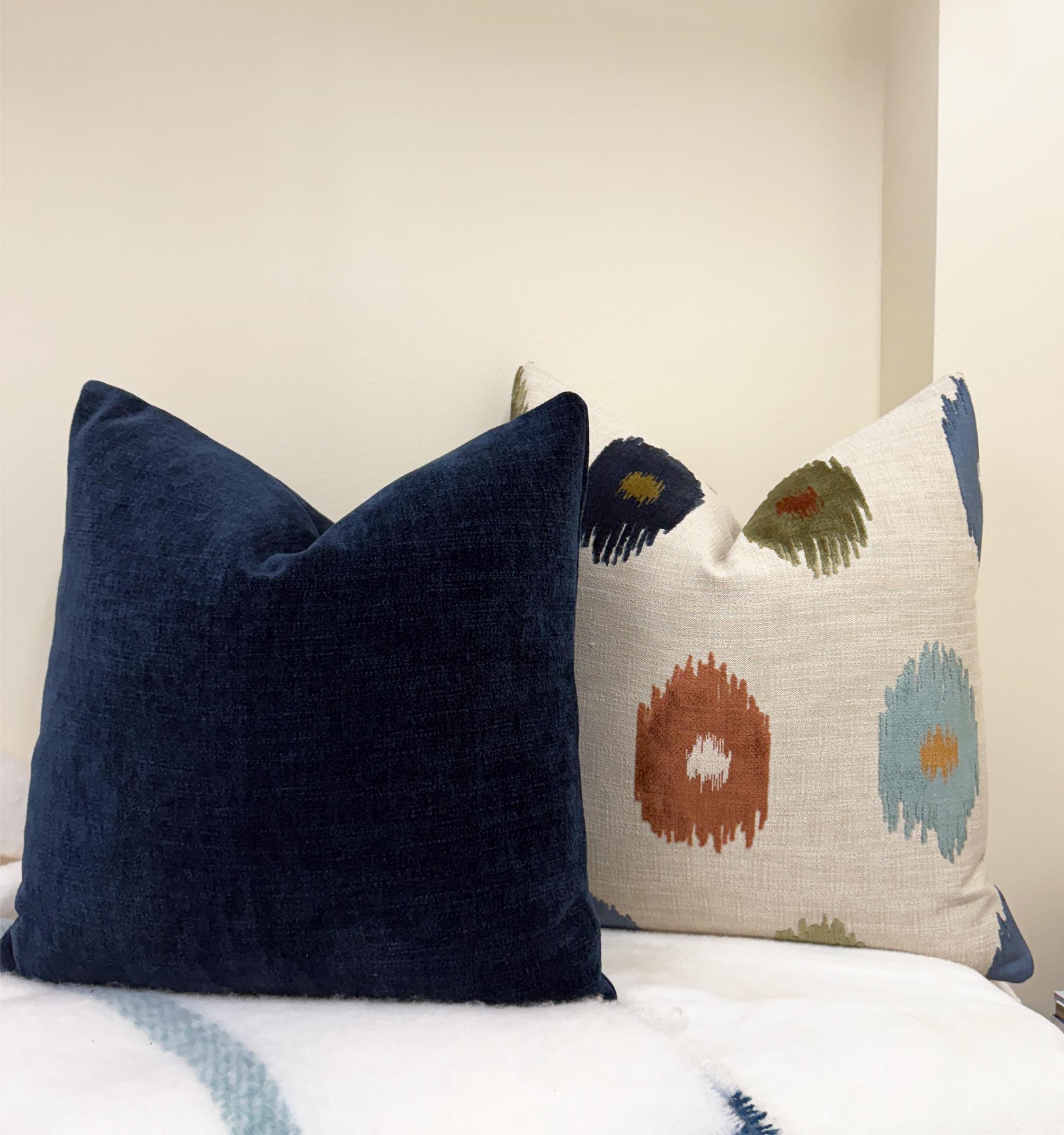Multicolor Abstract Ikat Medallion Velvet Pillow Cover - Image 4